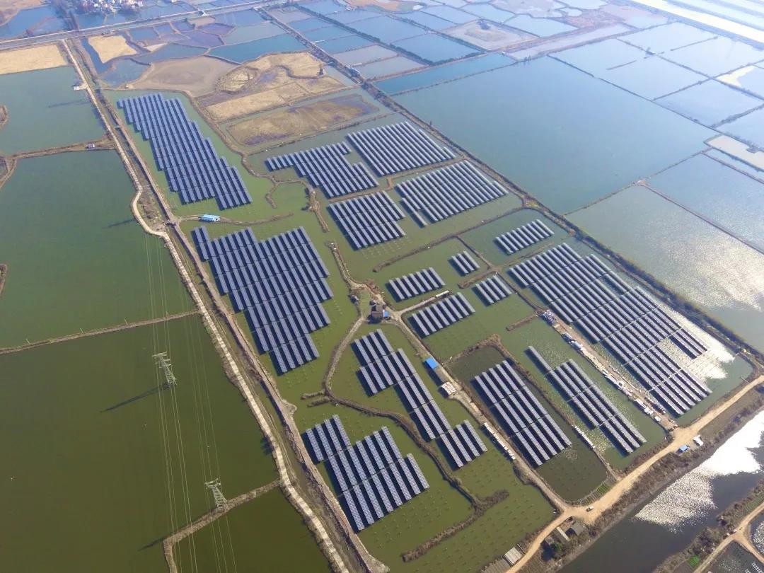 A Fishery-solar Masterpiece in the Watery Town - www.biying.com's 110 MW PV Project in Tongling, Anhui Province Successfully Connected to the Grid for Power Generation
